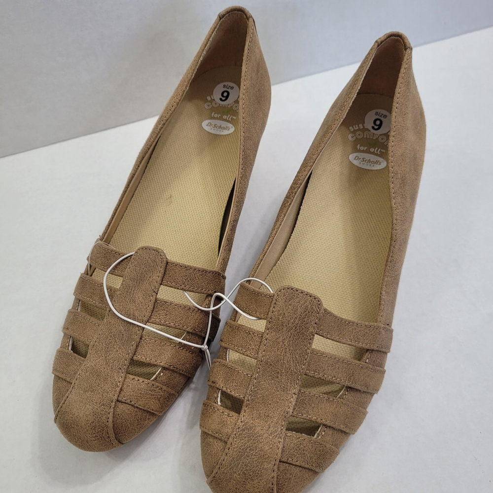NWOT Dr. Scholl's Be Free Fisherman Wedge Pump Tan Color Size 9M - Picture 2 of 10